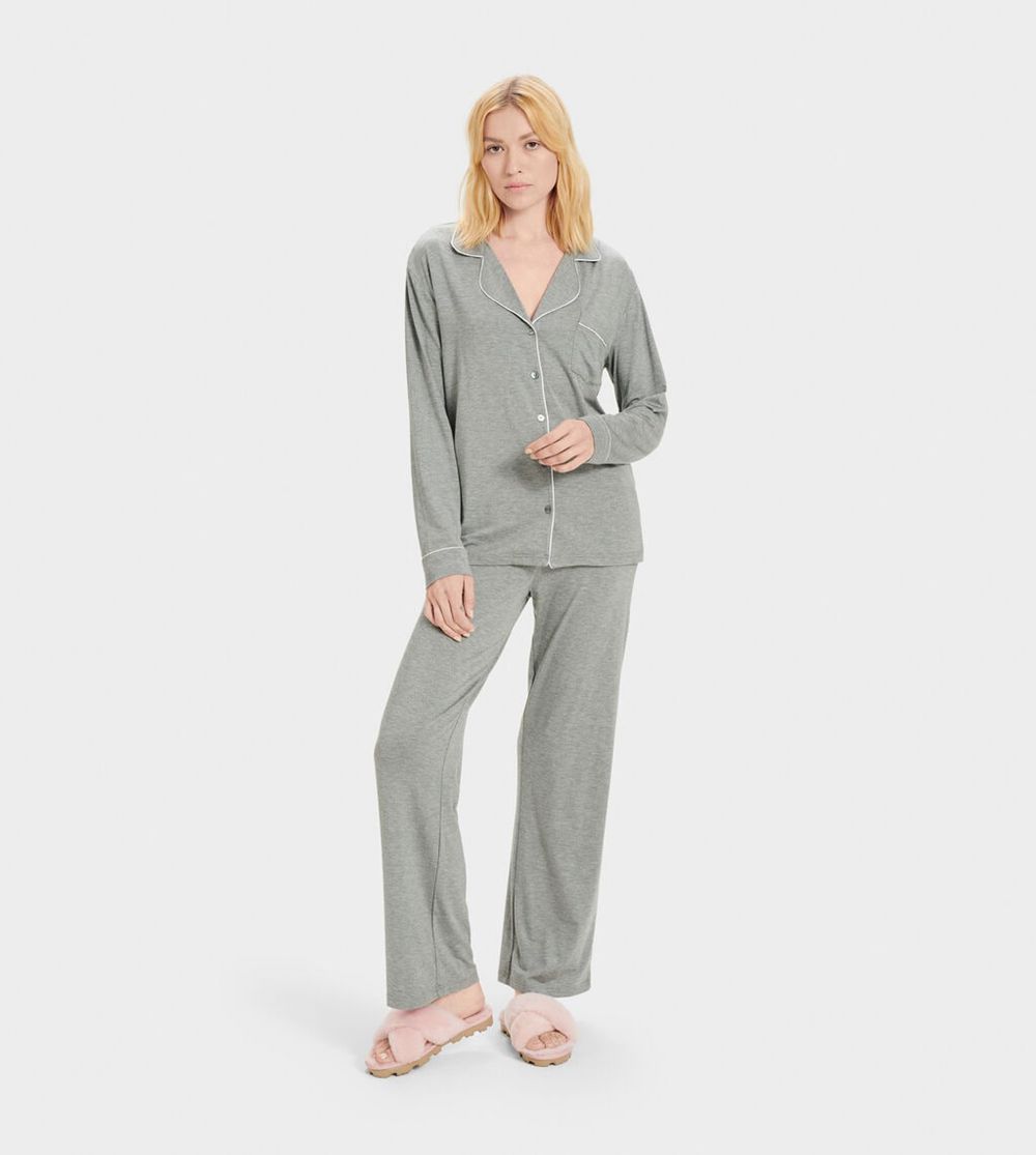 Ugg Sleepwear Womens - Ugg Lenon Set Grey - 026DOHGQY